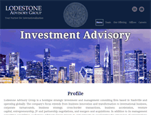 Tablet Screenshot of lodestoneadvisory.com